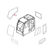 Стекло боковое Грейдер O&K F156